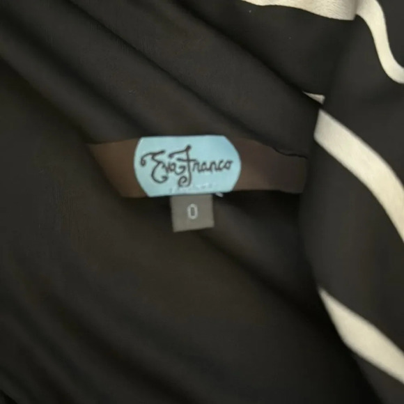 NWOT Eva Franco skater style dress silky stripes Sample Sz 0 - Picture 8 of 8